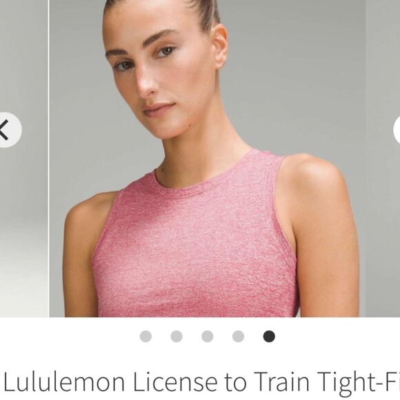 NWOT Lululemon License to Train Tight-Fit Tank Top Size 8 Pink Heathered - Picture 2 of 5